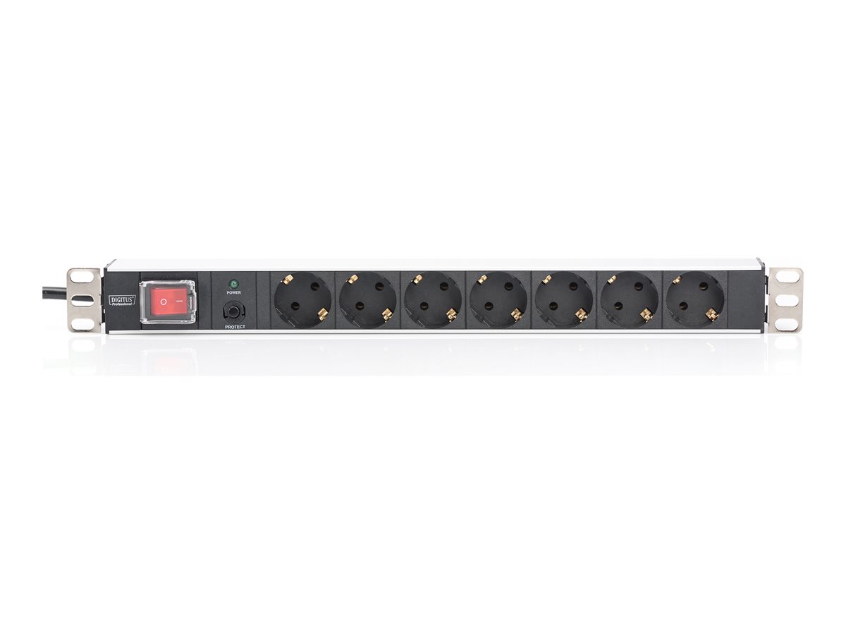 Digitus | Aluminum outlet strip with overload protection | DN-95403 | Sockets quantity 7 - Image 2
