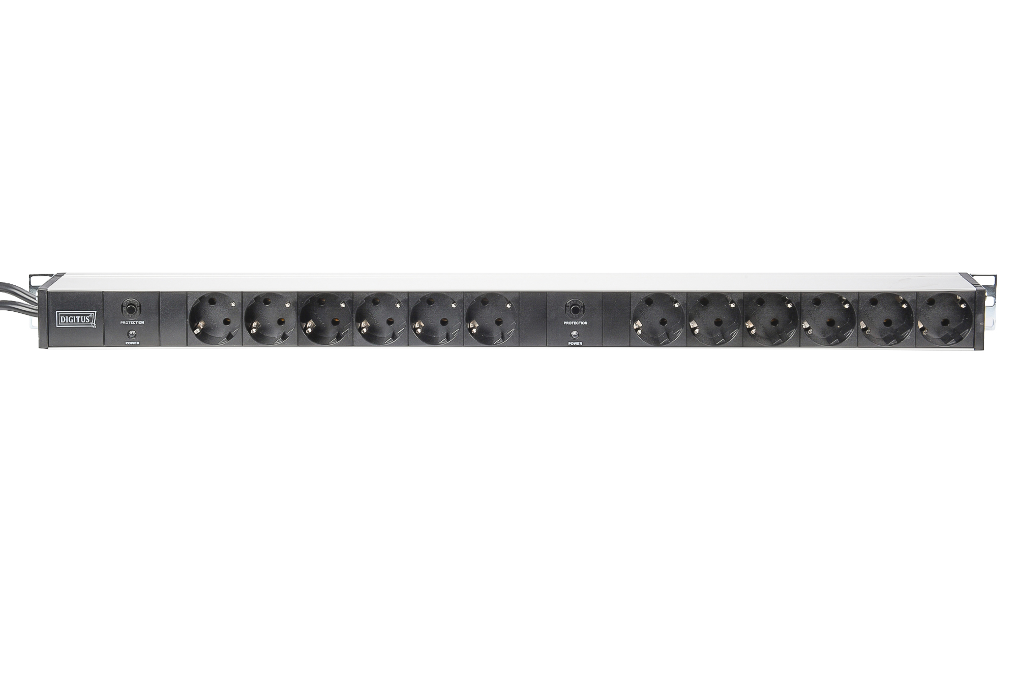 Digitus Aluminum Outlet Strip with overload protection | DN-95405 | Sockets quantity 12 - Image 2
