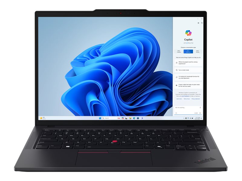 Lenovo ThinkPad T14 | Black | 14 " | IPS | WUXGA | 1920 x 1200 pixels | Anti-glare | AMD Ryzen 5 PRO | 8540U | 16 GB | SO-DIMM DDR5 | Solid-state drive capacity 512 GB | AMD Radeon 740M Graphics | Windows 11 Pro | 802.11ax | Bluetooth version 5.3 | LTE Upgradable | Keyboard language English | Keyboard backlit | Warranty 36 month(s) | Battery warranty 12 month(s) - Image 3