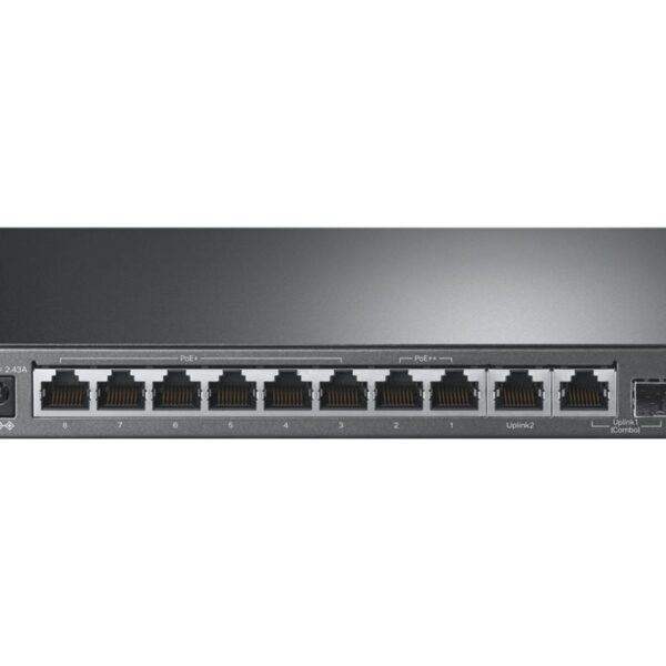 TP-LINK | 10-Port Gigabit Desktop Switch with 6-Port PoE+ and 2-Port PoE++ | TL-SG1210PP | Unmanaged | Desktop