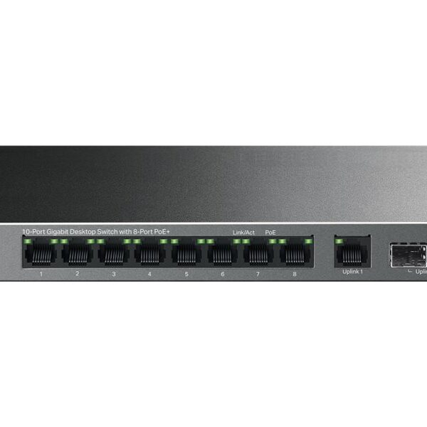 TP-LINK | 10-Port Gigabit Desktop Switch with 8-Port PoE+ | LS1210GP | Unmanaged | Desktop
