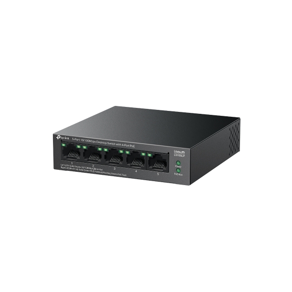 TP-LINK | 5-Port 10/100Mbps Switch with 4-Port PoE | LS105LP | Unmanaged | Desktop - Image 3