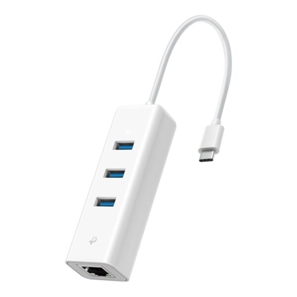 TP-LINK | USB 3.0 Type-C to Gigabit Ethernet Network Adapter with 3-Port USB 3.0 Type-A Hub | UE330C