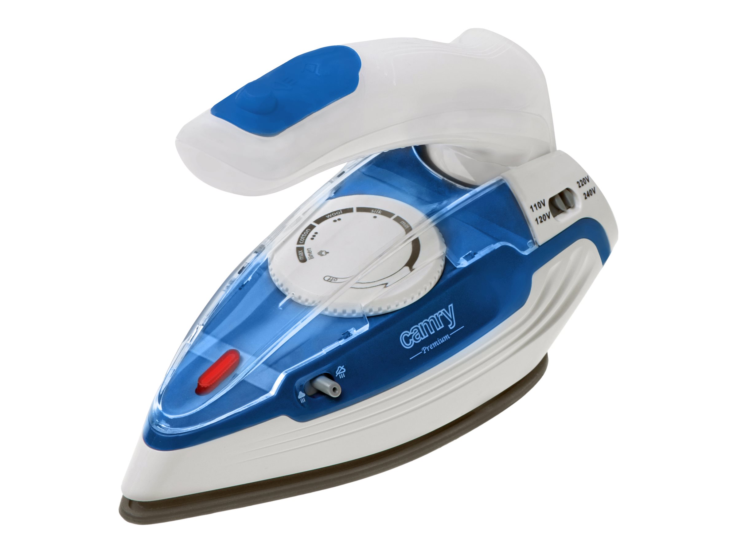 Camry CR 5040 | Steam travel iron | 1600 W | Water tank capacity 80 ml | Continuous steam 10 g/min | Steam boost performance 50 g/min | Blue/White - Image 2