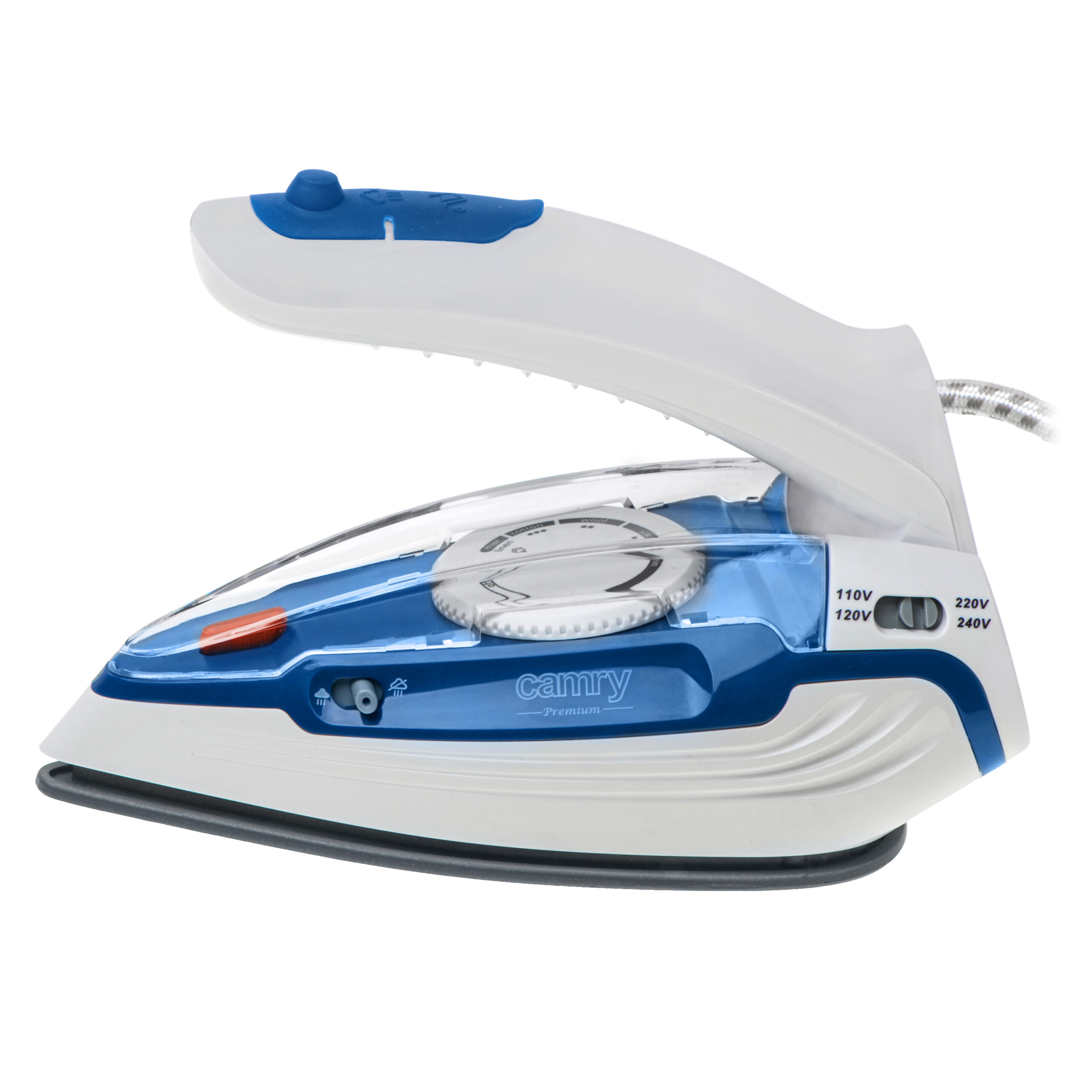 Camry CR 5040 | Steam travel iron | 1600 W | Water tank capacity 80 ml | Continuous steam 10 g/min | Steam boost performance 50 g/min | Blue/White - Image 3