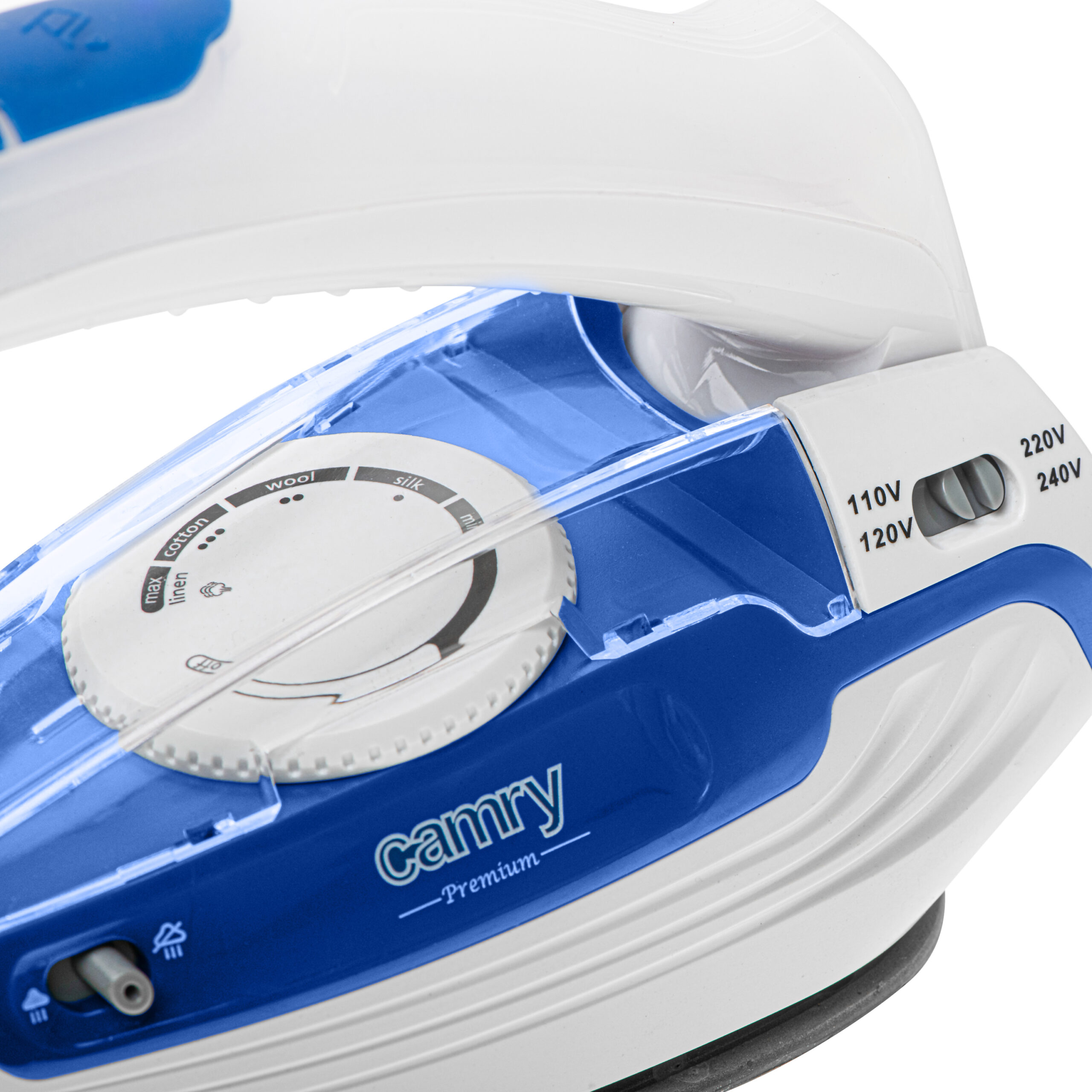 Camry CR 5040 | Steam travel iron | 1600 W | Water tank capacity 80 ml | Continuous steam 10 g/min | Steam boost performance 50 g/min | Blue/White - Image 5