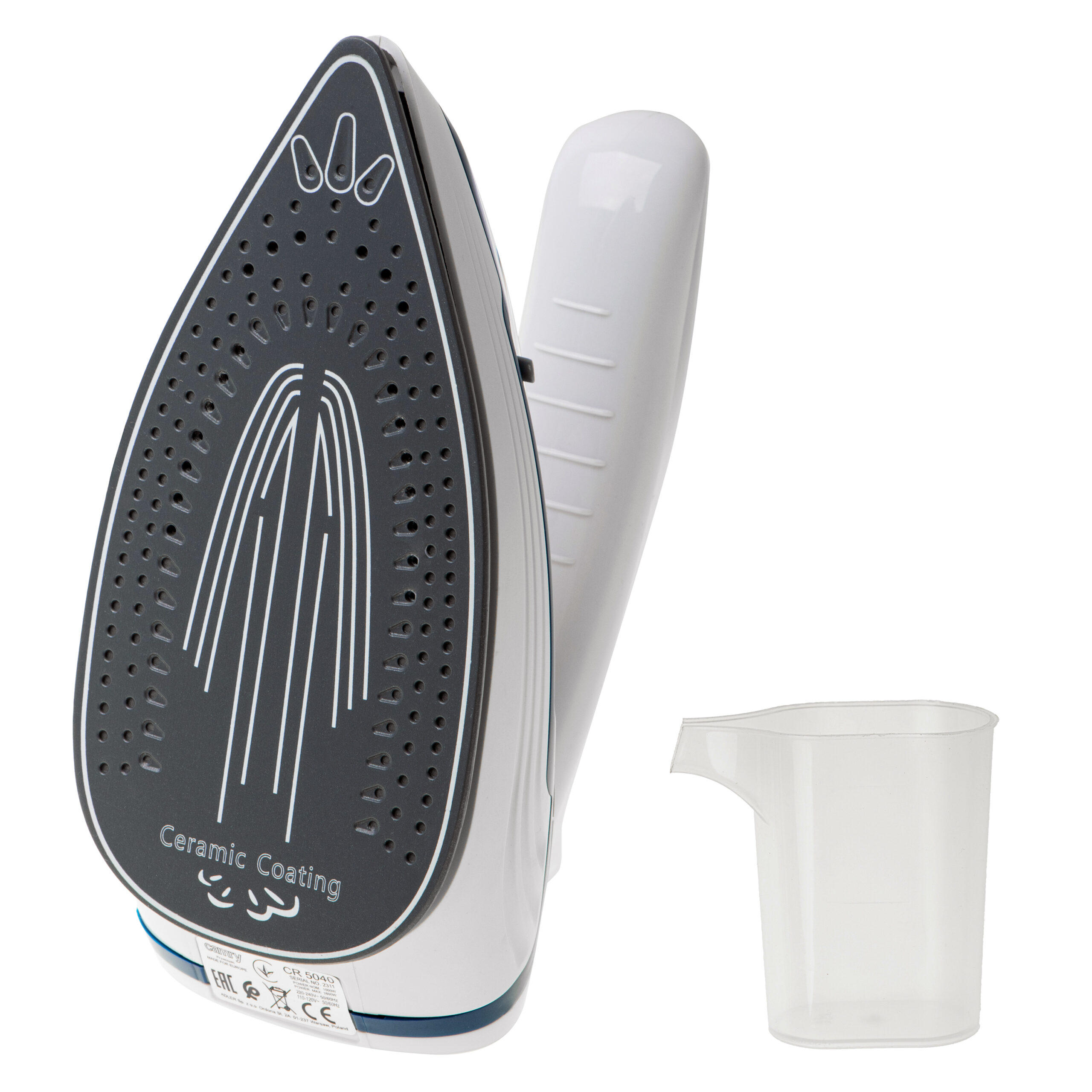 Camry CR 5040 | Steam travel iron | 1600 W | Water tank capacity 80 ml | Continuous steam 10 g/min | Steam boost performance 50 g/min | Blue/White - Image 8