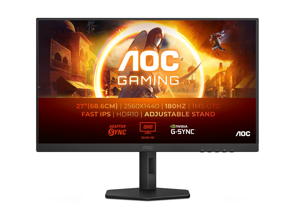 AOC | Q27G4XF | 27 " | IPS | 16:9 | 180 Hz | 1 ms | 2560 x 1440 pixels | 300 cd/m² | HDMI ports quantity 1 | Black | Warranty 36 month(s) - Image 2