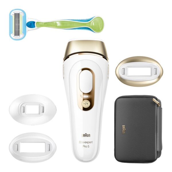 Braun PL5242 Silk-expert Pro 5 IPL Epilator, White/Gold | Braun
