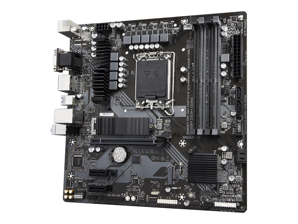 Gigabyte B760M D3HP DDR4 | Processor family Intel | Processor socket LGA1700 | DDR4 | Supported hard disk drive interfaces M.2, SATA | Number of SATA connectors 4 - Image 4