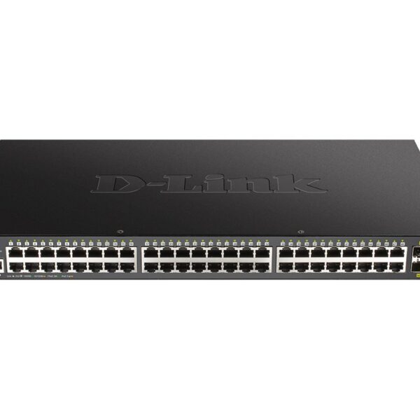 D-Link 52-Port 10-Gigabit Smart Managed PoE Switch | DGS-1250-52XMP/E | Managed