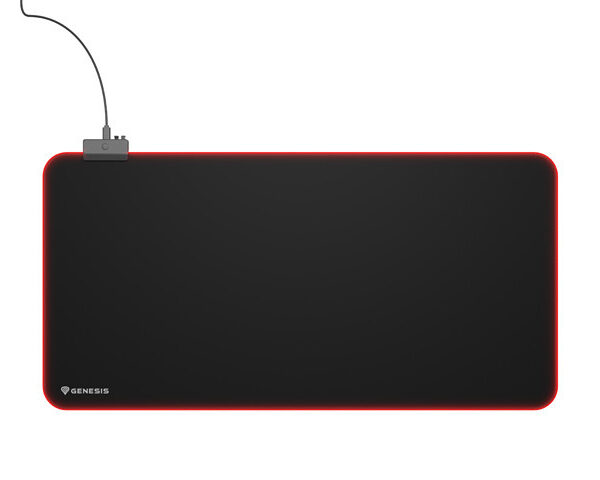 Genesis Mouse Pad | Boron 500 XXL RGB | Mouse pad | 400 x 800 x 4 mm | Black