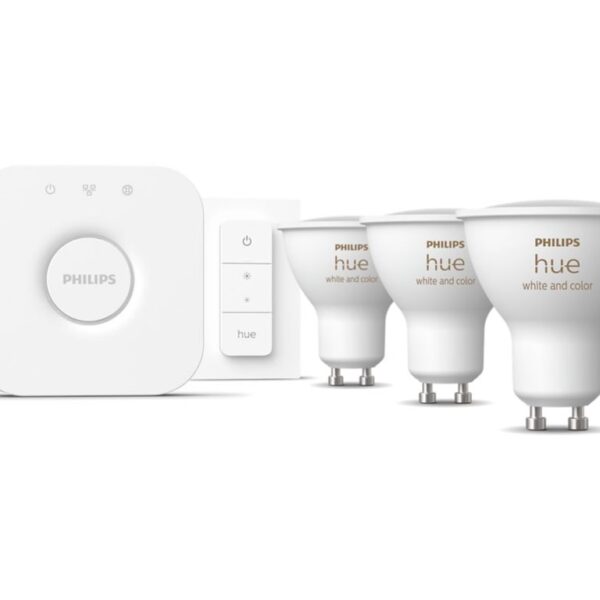 Philips Hue WCA Starter Kit 3pcs, Bridge, Switch | GU10 | 4.2 W | White and colour light