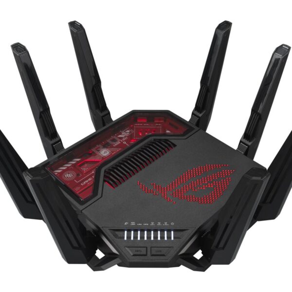 WiFi 7 Tri-band Gaming Router | ROG Rapture GT-BE19000 | 802.11ax | 10/100/1000 Mbit/s | Ethernet LAN (RJ-45) ports 1 | Mesh Support Yes | MU-MiMO Yes | 4G/5G | Antenna type External