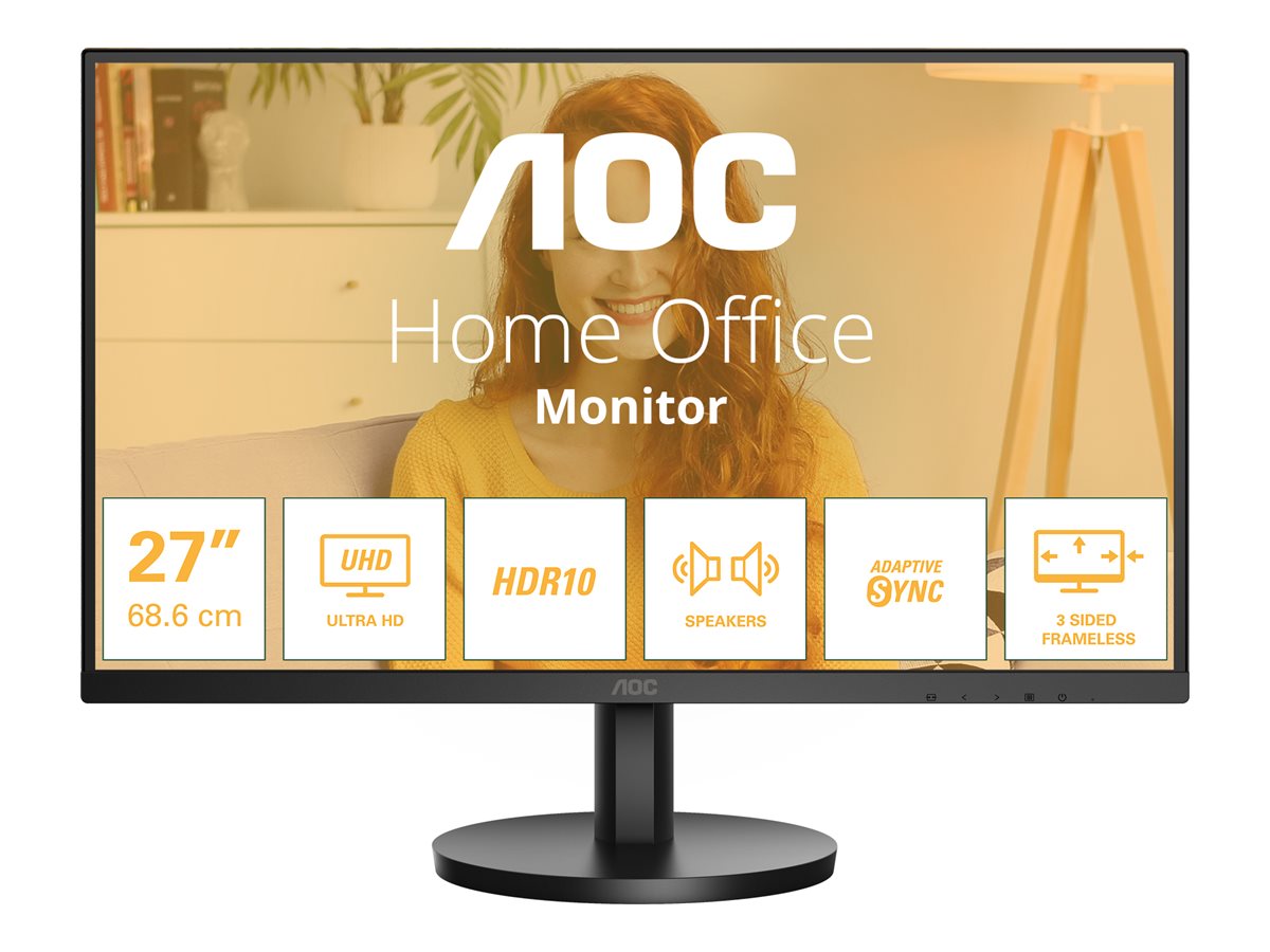 AOC | U27B3A | 27 " | IPS | UHD | 16:9 | 60 Hz | 4 ms | 3840 x 2160 pixels | 350 cd/m² | HDMI ports quantity 2