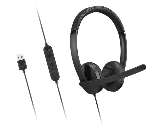 Lenovo Headset | USB-A Stereo Gen 2 | Built-in microphone | Wired | Black - Image 4