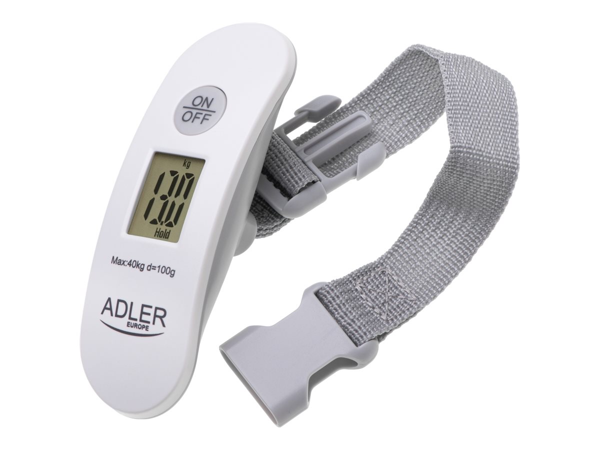 Adler | Travel Luggage Scale | AD 8189 | Maximum weight (capacity) 40 kg | Accuracy 100 g | White - Image 2