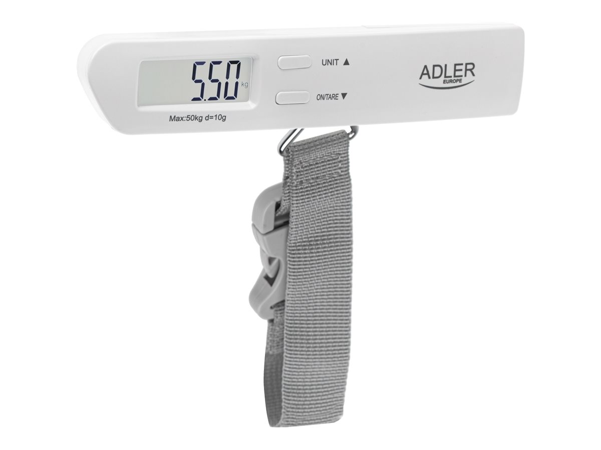 Adler | Travel Luggage Scale | AD 8191 | Maximum weight (capacity) 50 kg | Accuracy 10 g | Grey - Image 2