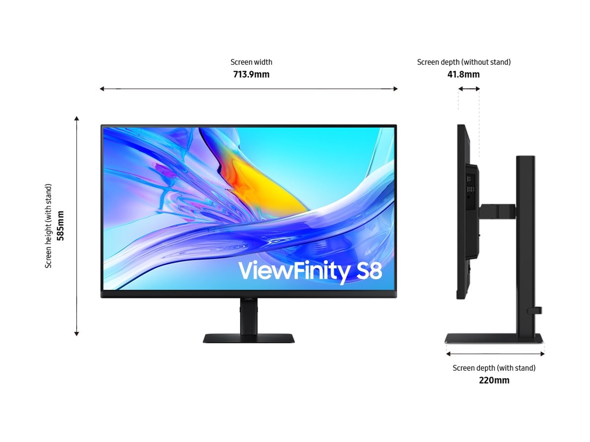 Samsung | LS32D800UAUXEN | 32 " | VA | UHD | 16:9 | 60 Hz | 5 ms | 3840 x 2160 pixels | 350 cd/m² | Black - Image 13