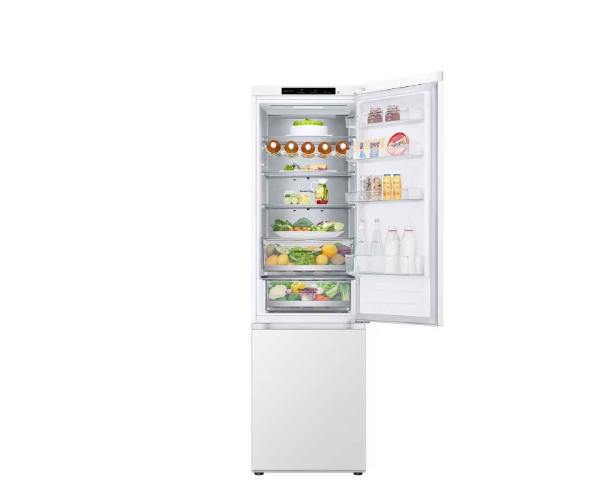 LG | Refrigerator | GBV5240DSW | Energy efficiency class D | Free standing | Combi | Height 203 cm | No Frost system | Fridge net capacity 277 L | Freezer net capacity 110 L | Display | 35 dB | White - Image 5