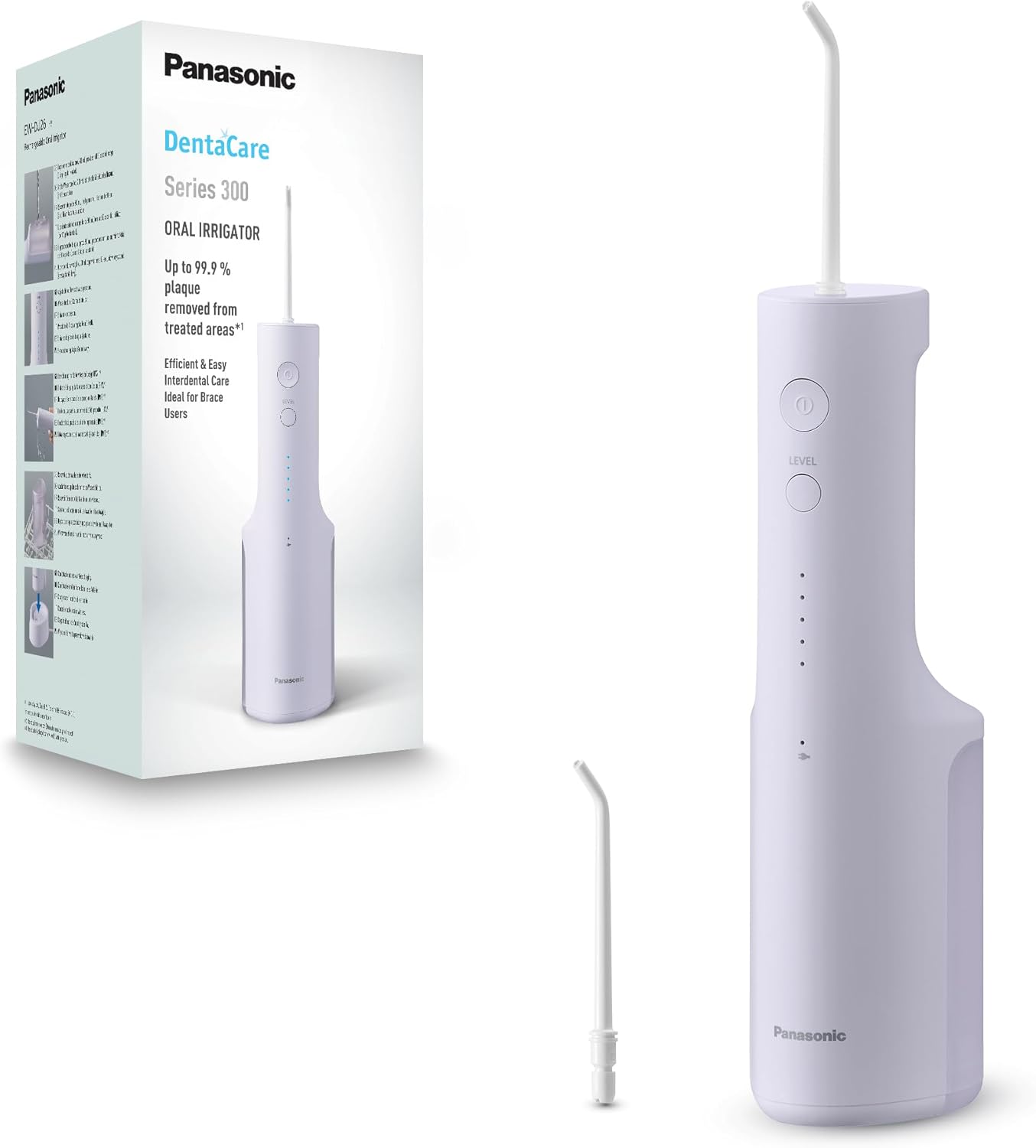 Panasonic Oral Irrigator | EW-DJ26-V303 | Cordless | 200 ml | Number of heads 2 | White
