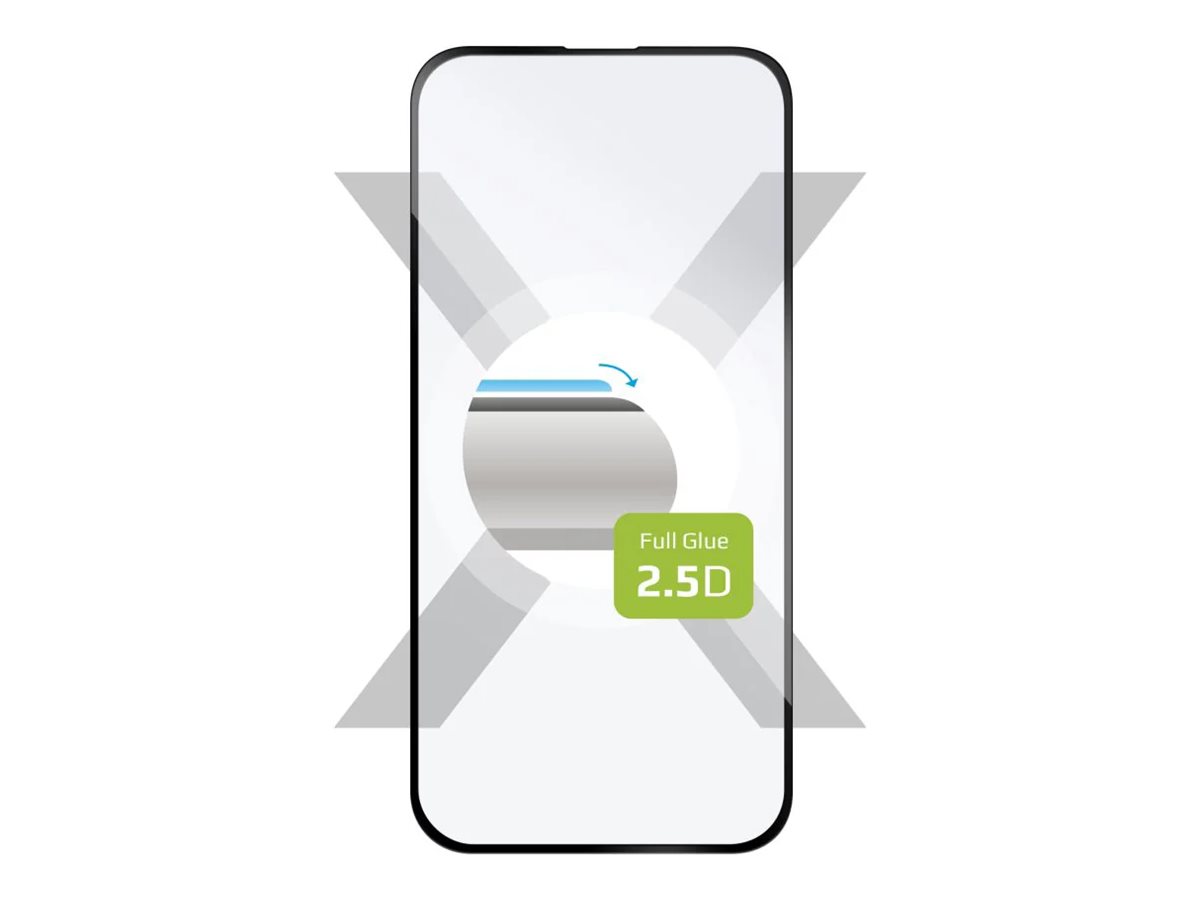 Fixed Screen Protector | Apple | iPhone 16 | Tempered Glass | Black | Full Cover 2.5D