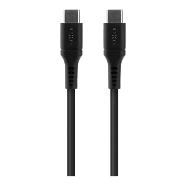 Fixed | Liquid Silicone Cable USB-C/USB-C, 2m, 60W | FIXDLS-CC2-BK