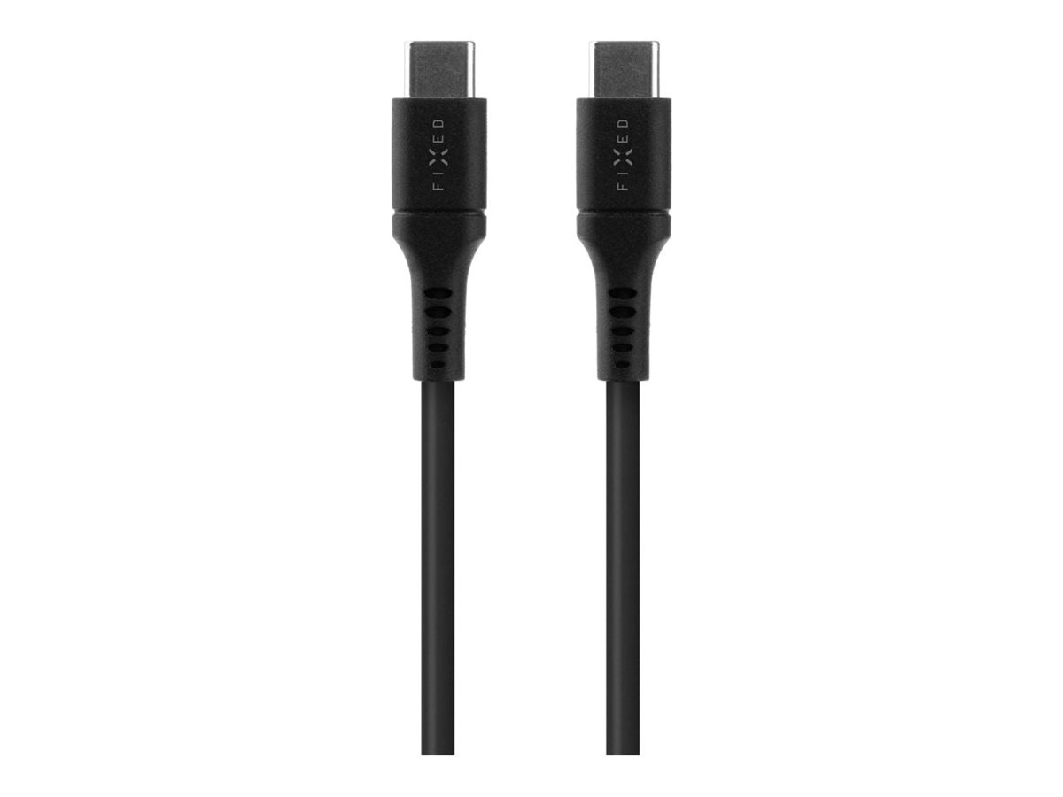 Fixed | Liquid Silicone Cable USB-C/USB-C, 2m, 60W | FIXDLS-CC2-BK