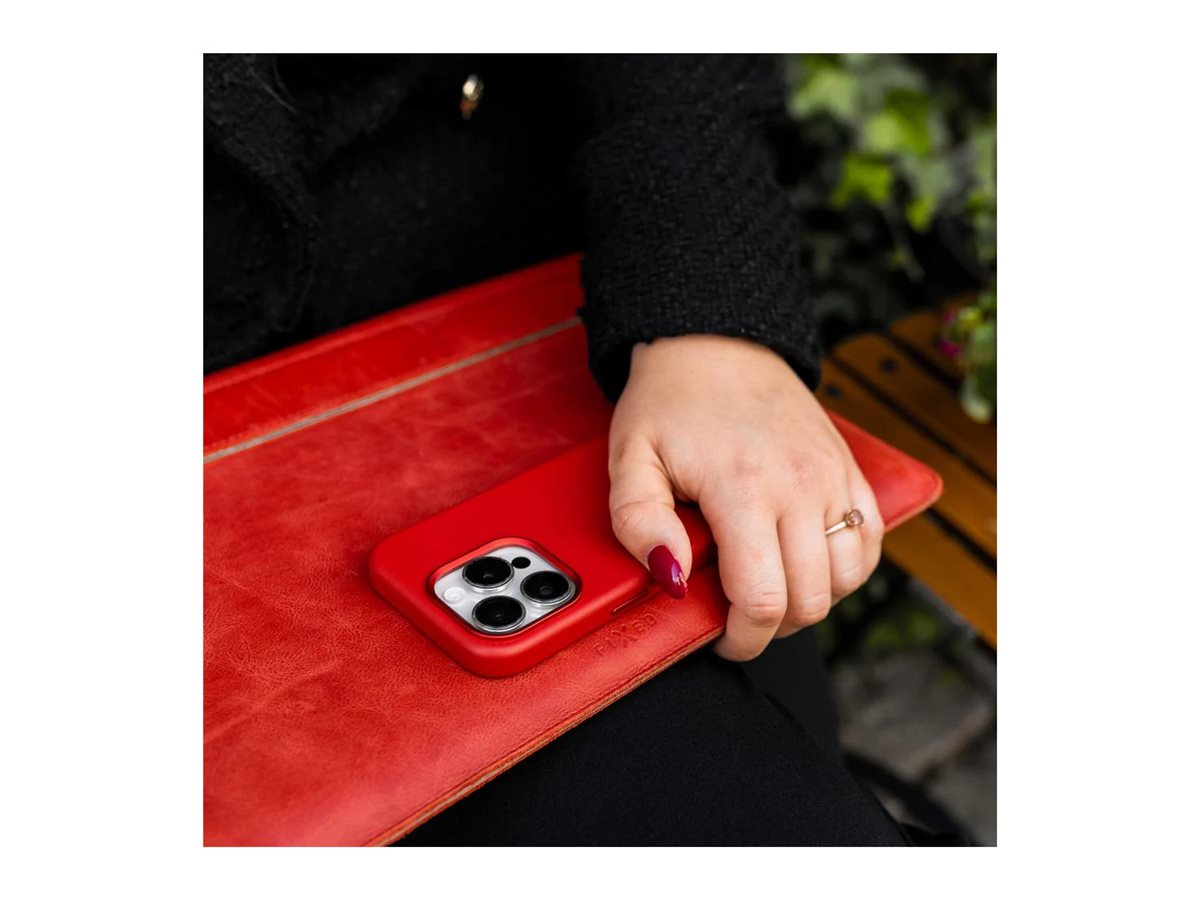 Fixed MagLeather | Back cover | Apple | iPhone 16 | Leather | Red - Image 7