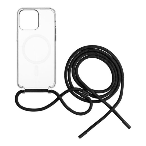 Fixed | MagPure Neck | Back Cover with Lanyard | Apple | iPhone 16 Plus | TPU | Clear, Black