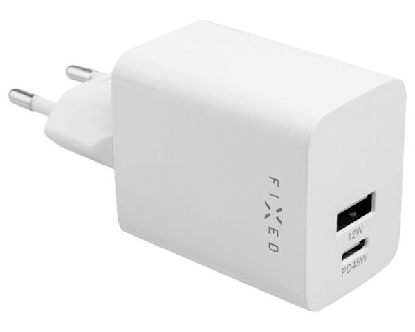 Fixed Mini USB-C/USB Travel Charger 45W | FIXC45M-CU-WH