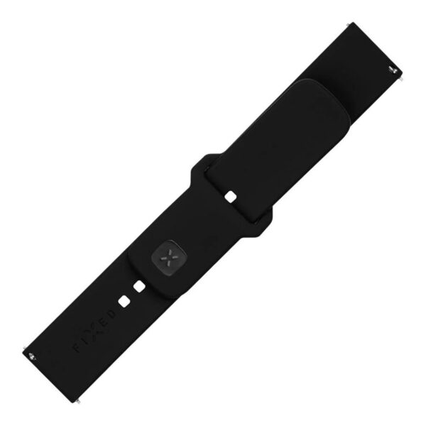 Fixed | Sporty Strap Set with Quick Release 22mm for smartwatch | 160-235 mm | Black | Silicone