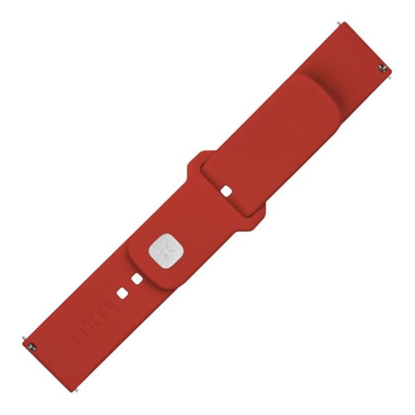 Fixed | Sporty Strap Set with Quick Release 22mm for Smartwatch | 160-235 mm | Red | Silicone