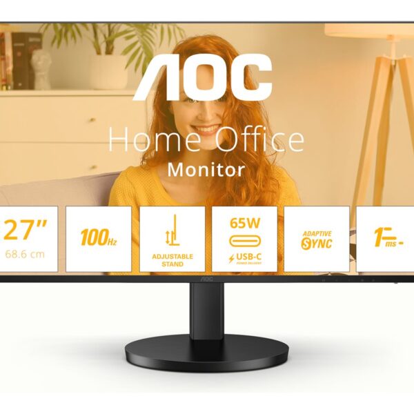 AOC | Q27B3CF2 | 27 " | IPS | QHD | 16:9 | 100 Hz | 1 ms | 2560 x 1440 pixels | 350 cd/m² | HDMI ports quantity 1 | Black | Warranty 36 month(s)