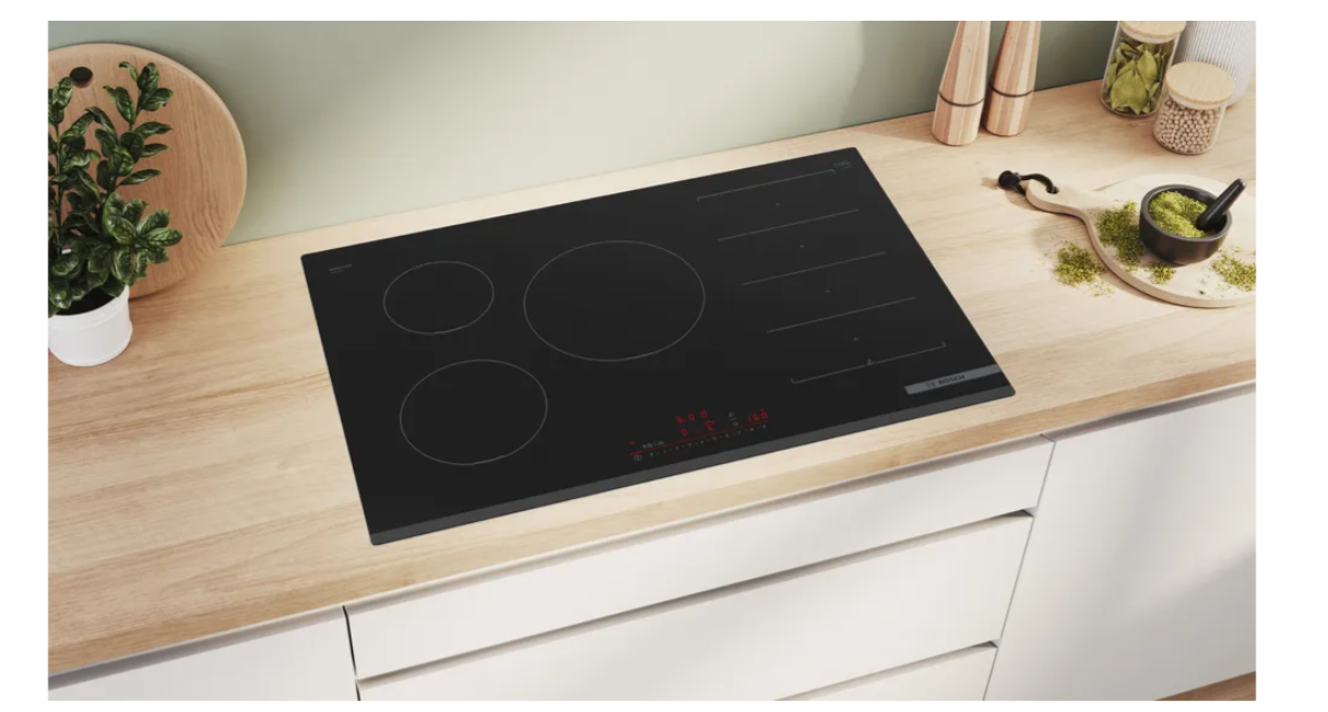 Bosch | Hob | PXV831HC1E | Induction | Number of burners/cooking zones 5 | Touch | Timer | Black - Image 4