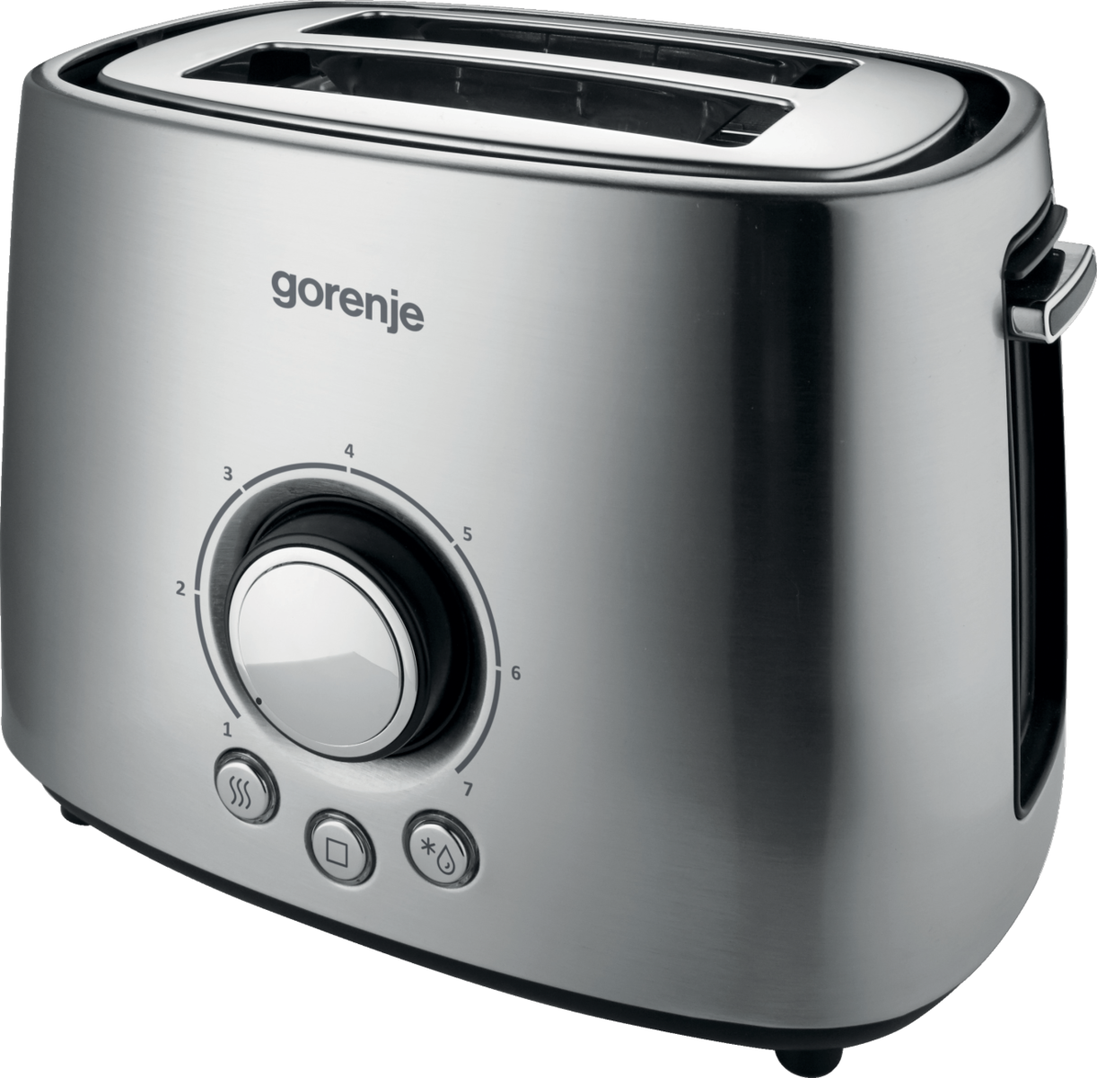 Gorenje | Toaster | T1000E | Power 1000 W | Number of slots 2 | Housing material Metal | Stainless Steel