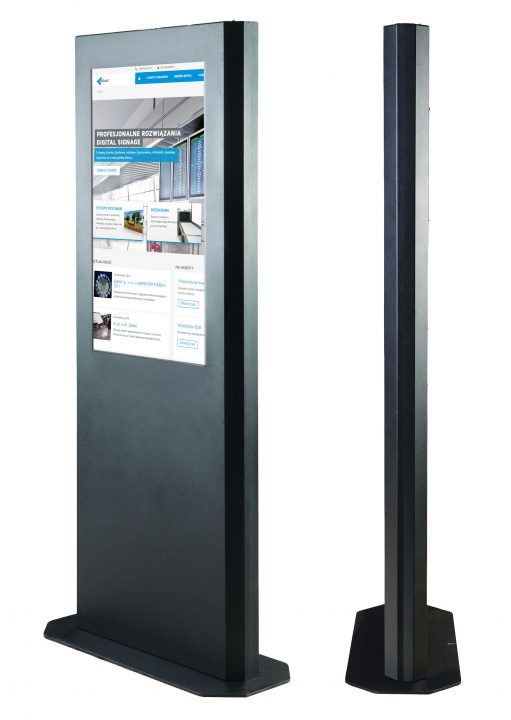 EDBAK Floor stand | IDS07.49 Indoor Infokiosk Without Glass for 49" Monitor | Black