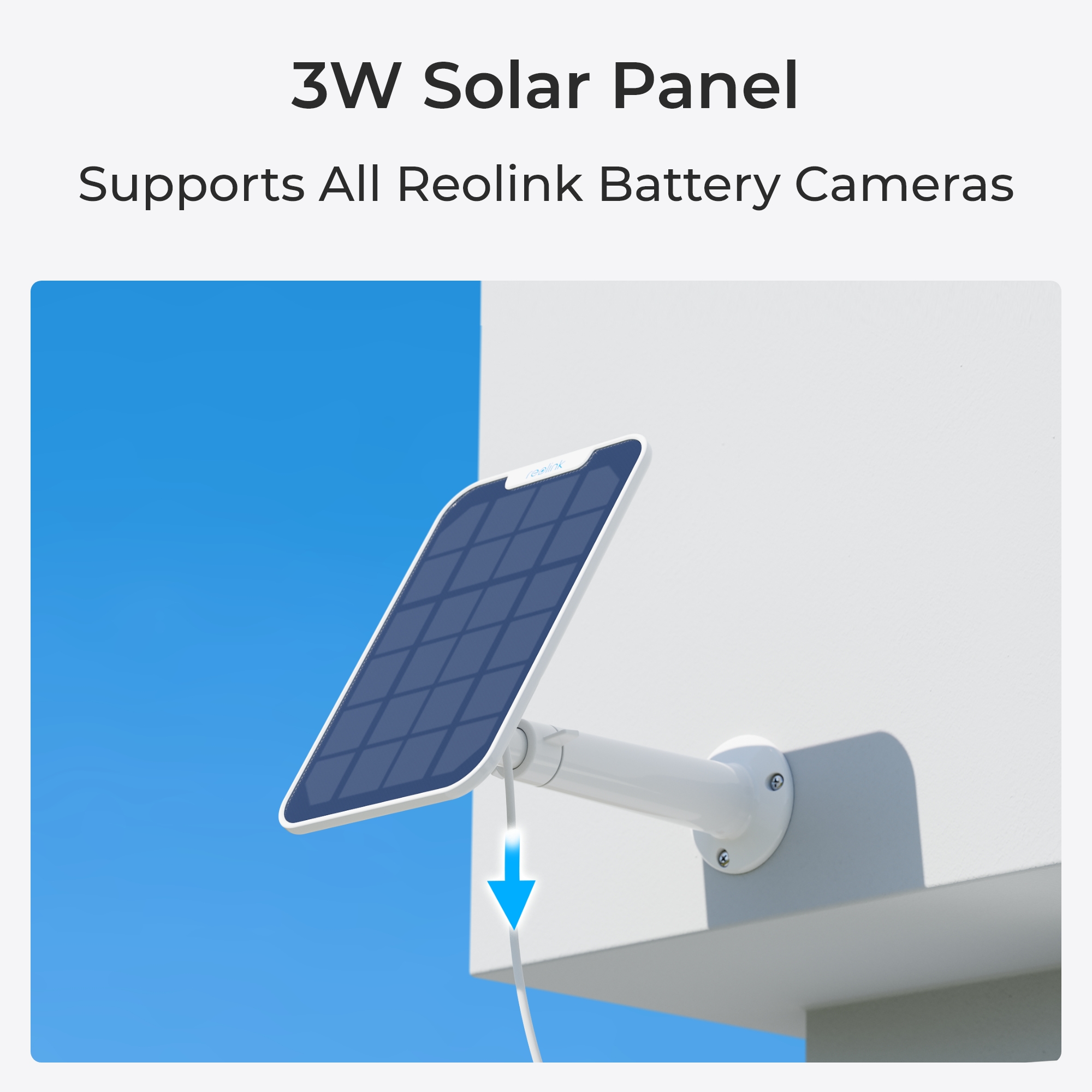 Reolink | Battery Wi-Fi Security Camera with Solar Panel, 3W | Argus Series B320 | Bullet | 3 MP | Fixed lens | IP65 | H.264 | Micro SD, Max. 128 GB - Image 5
