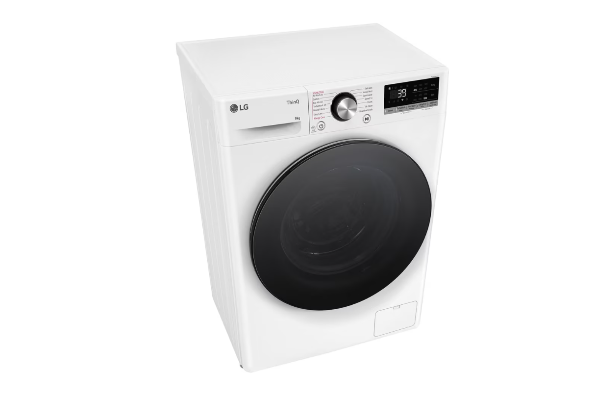 LG | Washing machine | F2WR709S2W | Energy efficiency class A | Front loading | Washing capacity 9 kg | 1200 RPM | Depth 47.5 cm | Width 60 cm | LED | Steam function | Direct drive | Wi-Fi | White - Image 9
