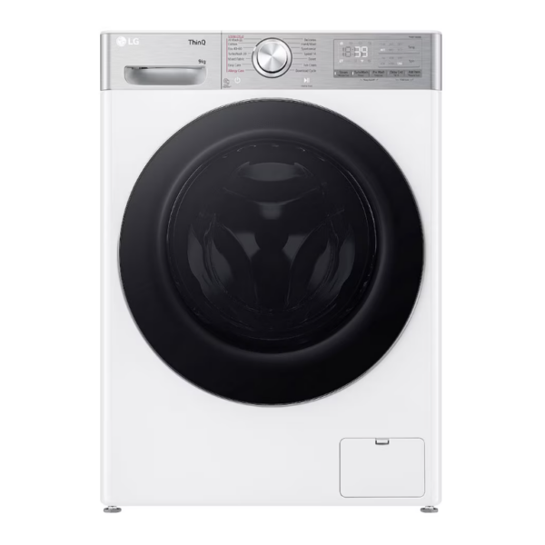 LG | Washing Machine | F2WR909P3W | Energy efficiency class A | Front loading | Washing capacity 9 kg | 1200 RPM | Depth 47.5 cm | Width 60 cm | LED | Steam function | Direct drive | Wi-Fi | White