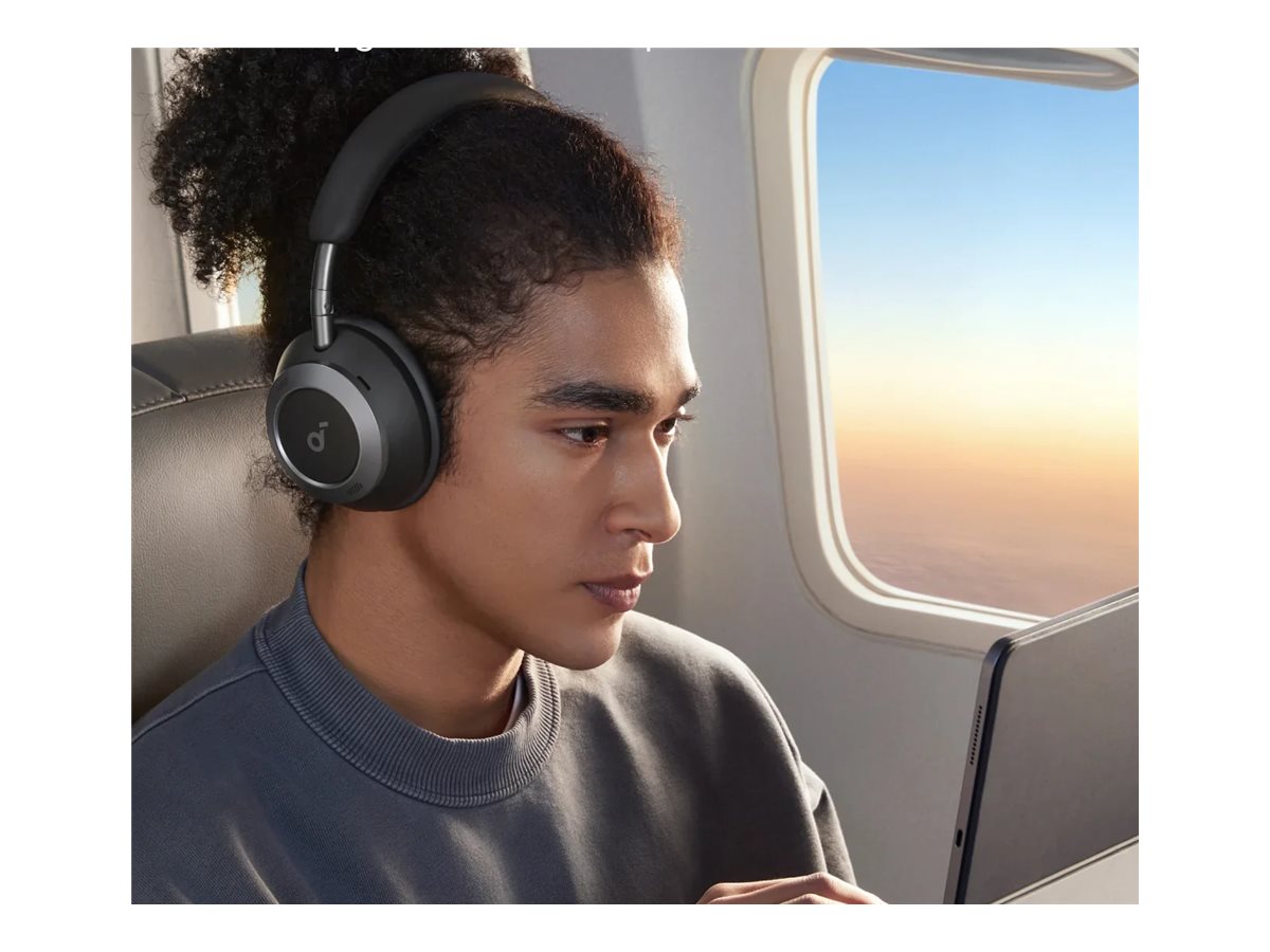 Anker Soundcore | Foldable Headphones | Space One Pro | Bluetooth | Over-ear | Microphone | Jet Black | Wireless - Image 5