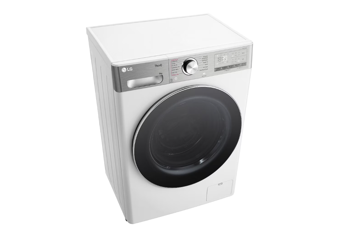 LG | Washing Machine | F2WR909P3W | Energy efficiency class A | Front loading | Washing capacity 9 kg | 1200 RPM | Depth 47.5 cm | Width 60 cm | LED | Steam function | Direct drive | Wi-Fi | White - Image 9