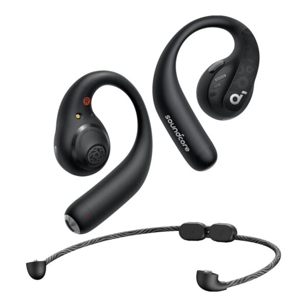 Anker Soundcore | Open-Ear Sport Headphones | AeroFit Pro | Bluetooth | Open-Ear | Microphone | Wireless | Midnight Black