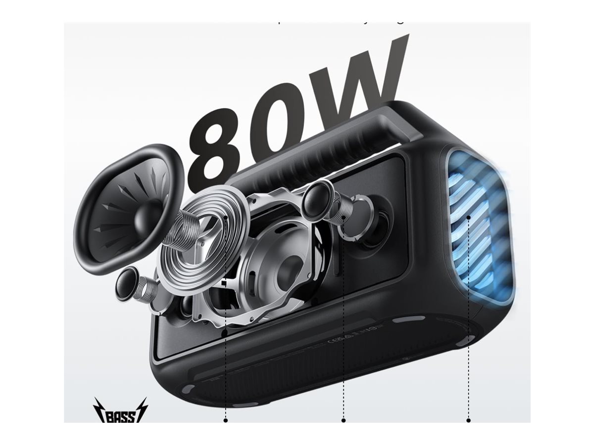 Anker Soundcore | Portable Bluetooth Speaker | Boom 2 | 80 W | Waterproof | Bluetooth | Phantom Black | Portable | Wireless connection - Image 5