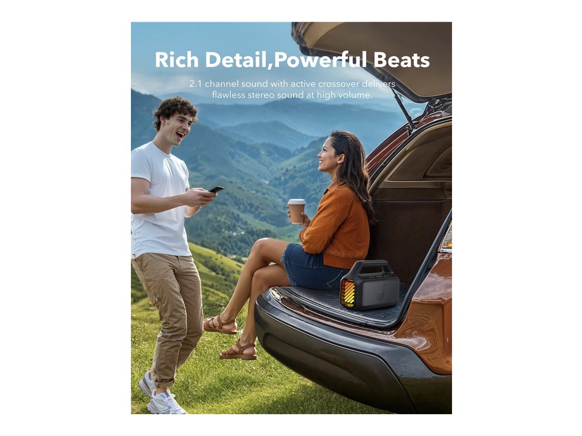 Anker Soundcore | Portable Bluetooth Speaker | Boom 2 | 80 W | Waterproof | Bluetooth | Phantom Black | Portable | Wireless connection - Image 7