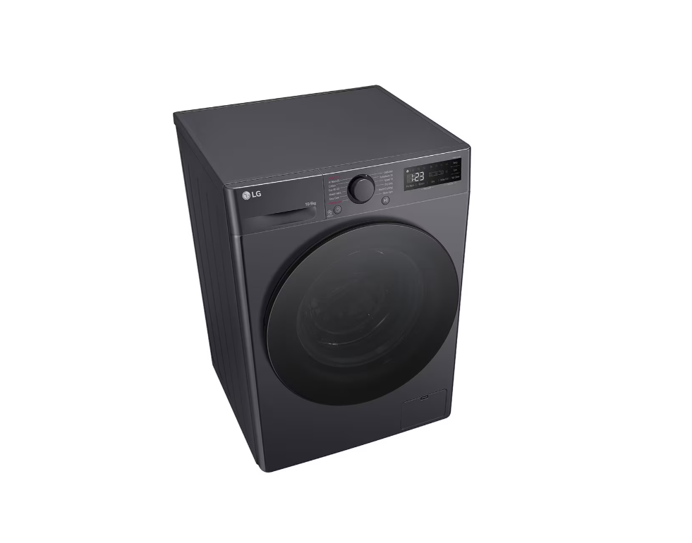 LG | Washing machine with dryer | F4DR510S2M | Energy efficiency class A | Front loading | Washing capacity 10 kg | 1400 RPM | Depth 56.5 cm | Width 60 cm | Display | LED | Drying system | Drying capacity 6 kg | Steam function | Direct drive | Middle Black - Image 8