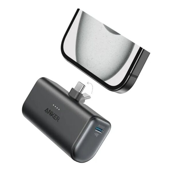 Anker Nano Power Bank Built-In with USB-C Connector | A1653H11 | 5000 mAh | Black