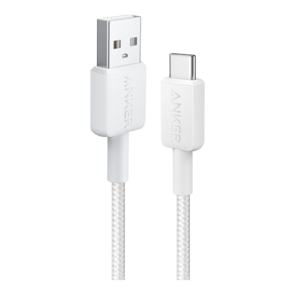 Anker 322 Nylon Cable, White | A81H5G21 | USB-A to USB-C