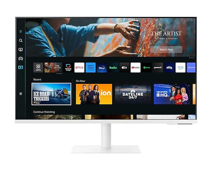 Samsung | 4K Smart monitor M70C with integrated apps | LS27CM703UUXDU | 27 " | VA | 16:9 | 60 Hz | 4 ms | 3840 x 2160 pixels | 300 cd/m² | HDMI ports quantity 1 | White - Image 3