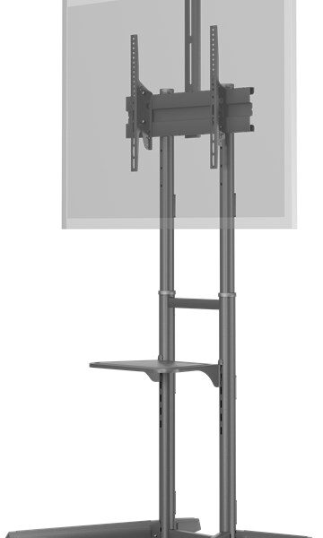 Goobay Floor stand | 59508 TV Presentation Stand Pro (Size L) | Adjustable Height, Tilt | 37-70 " | Black